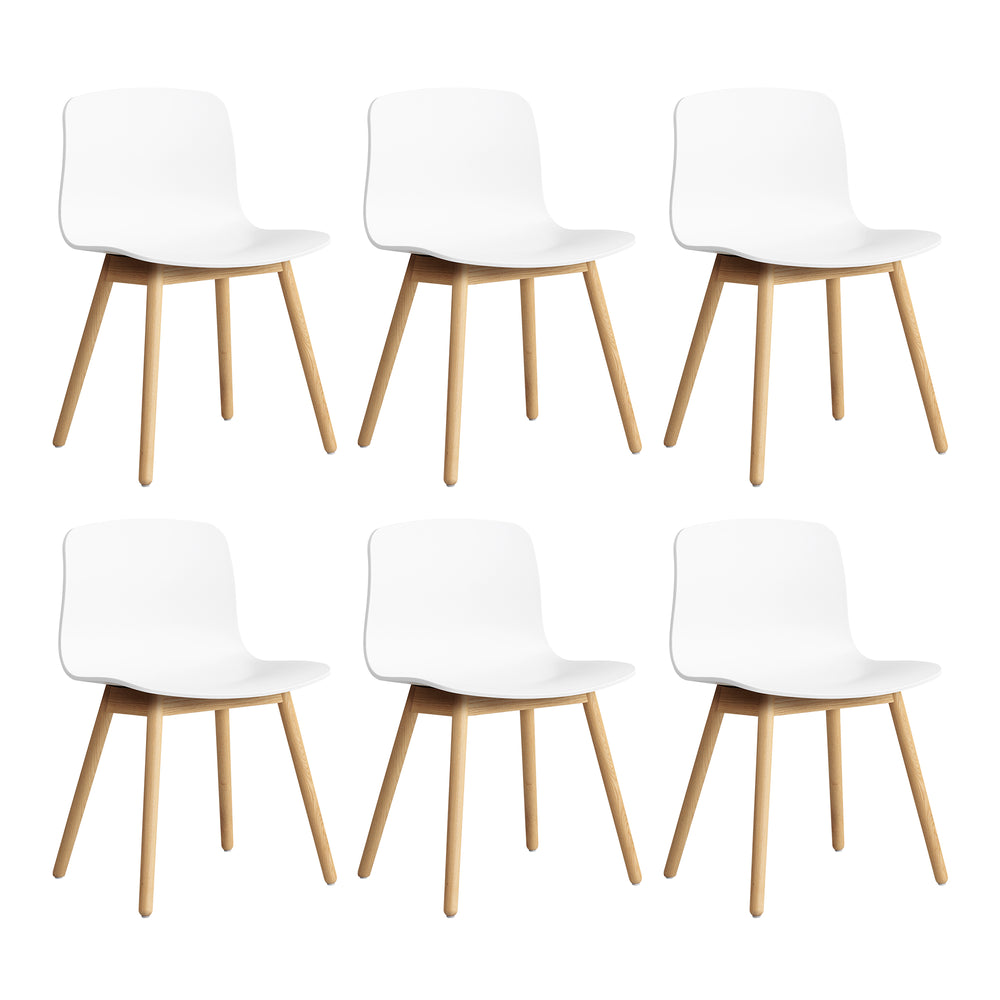 HAY - About A Chair AAC 12 Set | 6er Set / white 2.0 / Eiche lackiert
