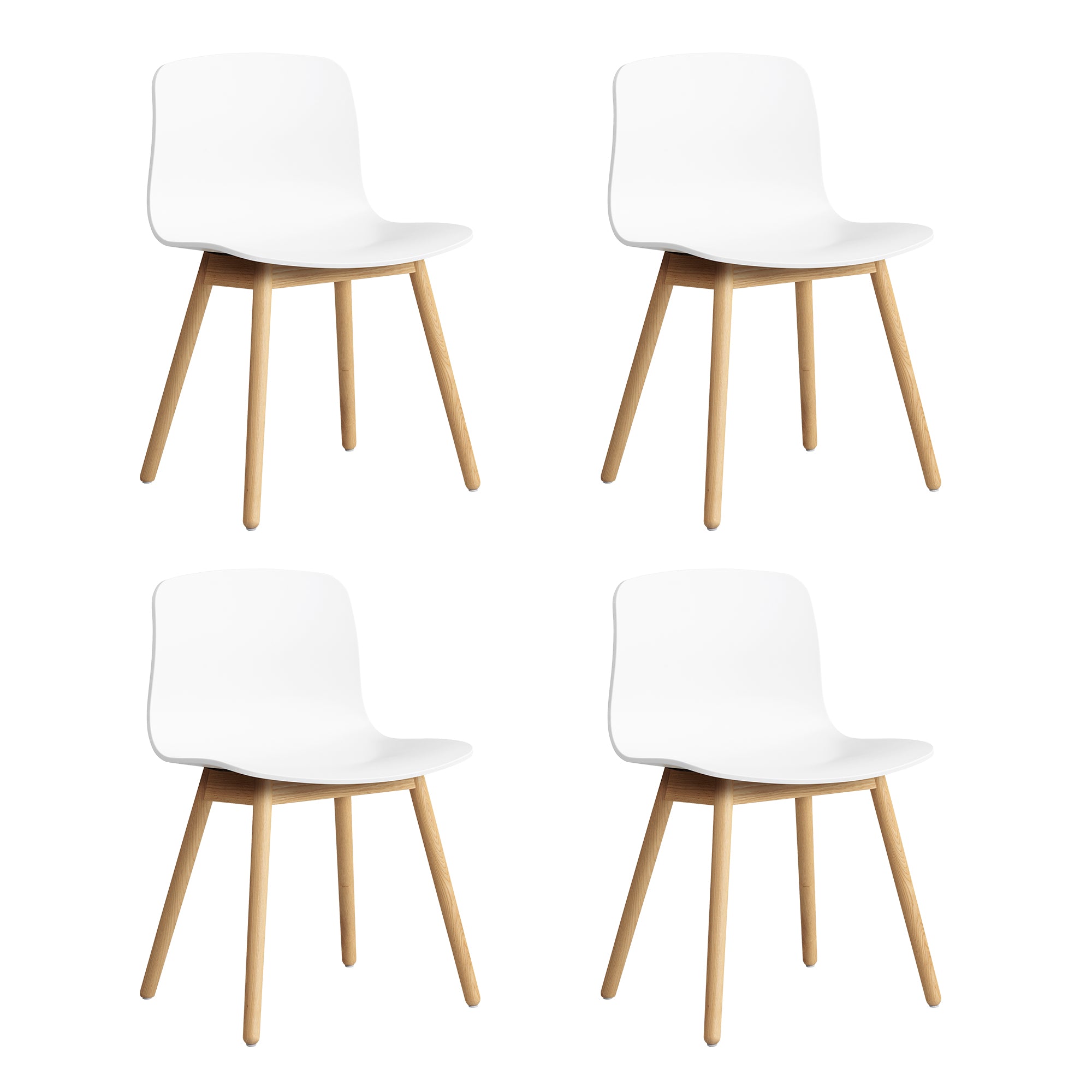 HAY - About A Chair AAC 12 Set | 4er Set / white 2.0 / Eiche lackiert