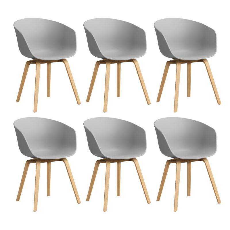 HAY - About A Chair AAC 22 Set | 6er Set / concrete grey 2.0 / Eiche lackiert