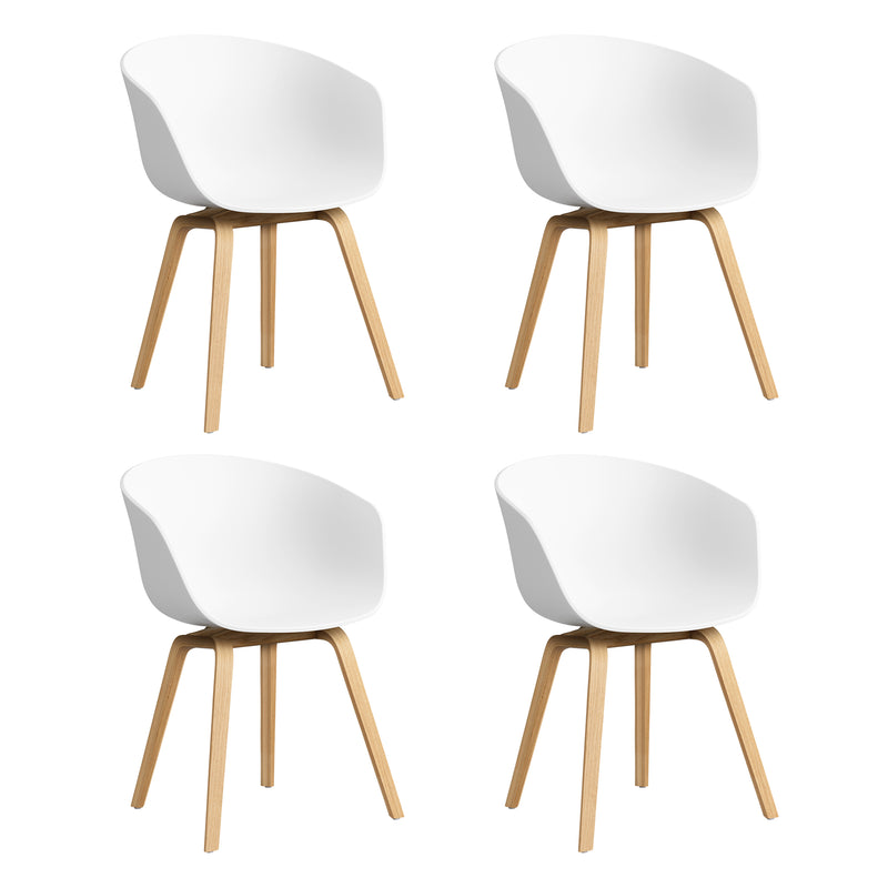 HAY - About A Chair AAC 22 Set | 4er Set / white 2.0 / Eiche lackiert