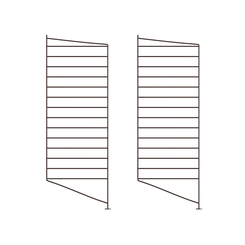 String - Bodenleiter | 2er Set / 85 x 30 cm / dunkelbraun