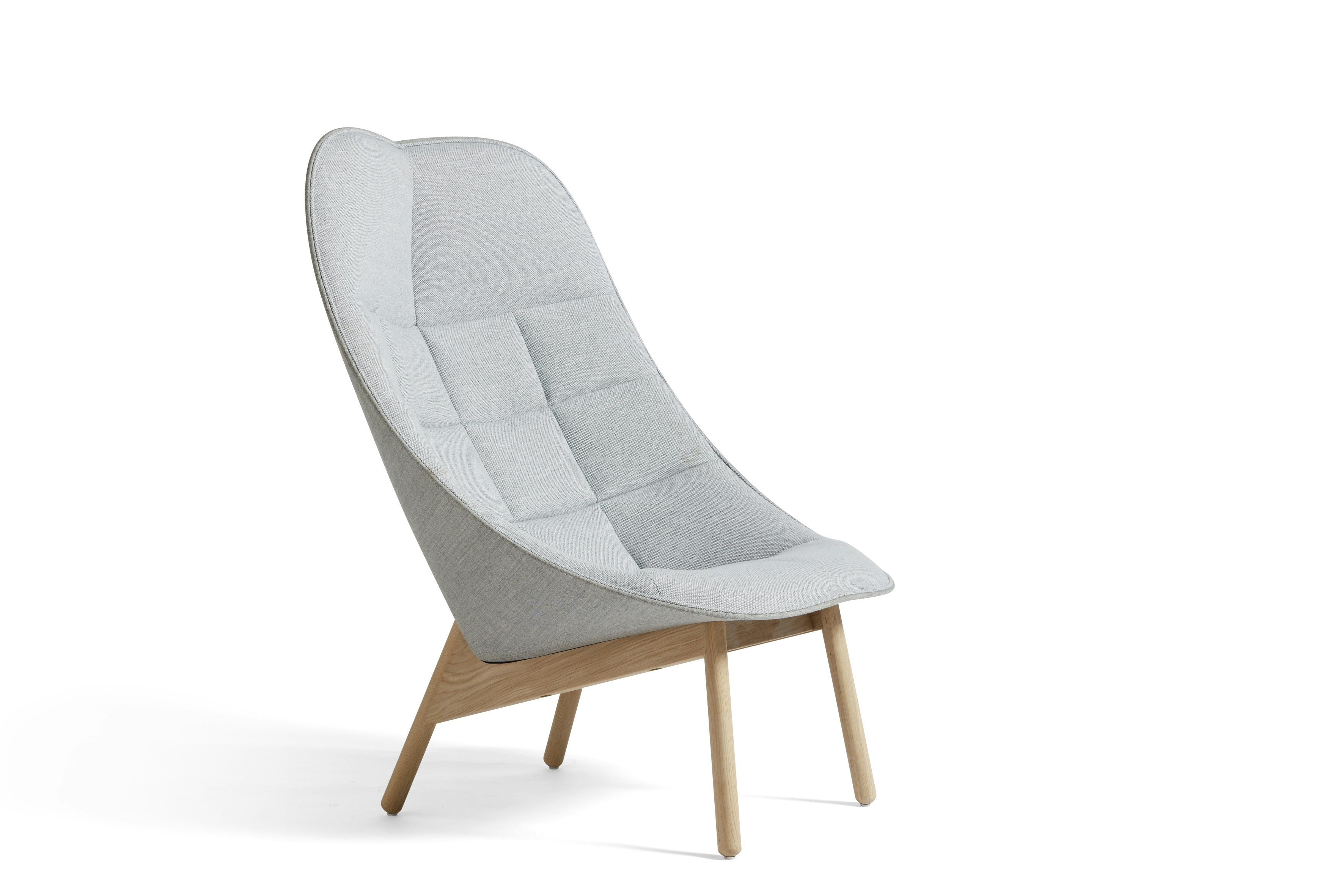 HAY - Uchiwa Quilted Sessel | Mode grau (002) / Rücken Remix grau (123)