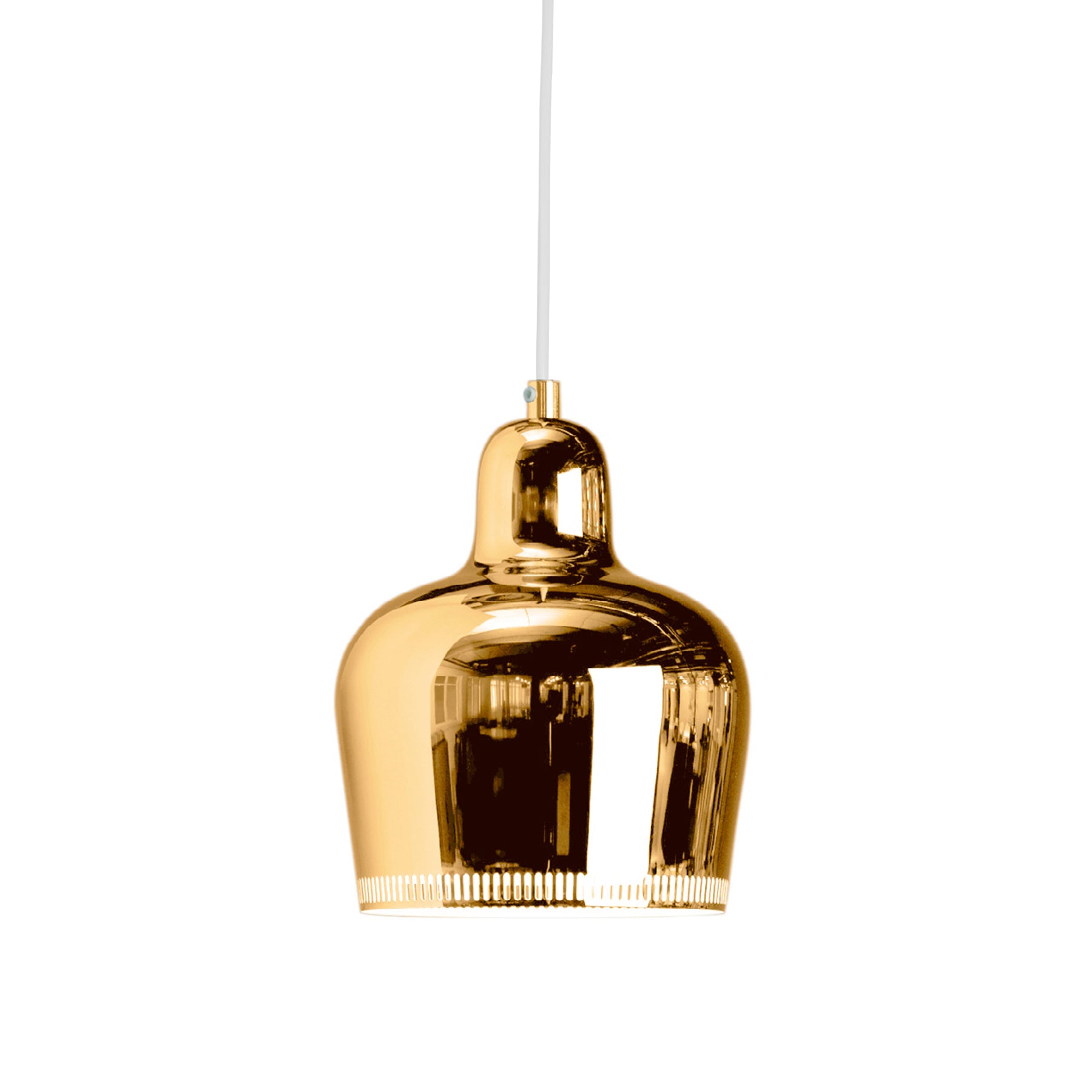 Artek - A 330S Golden Bell Pendelleuchte | messing/weiß