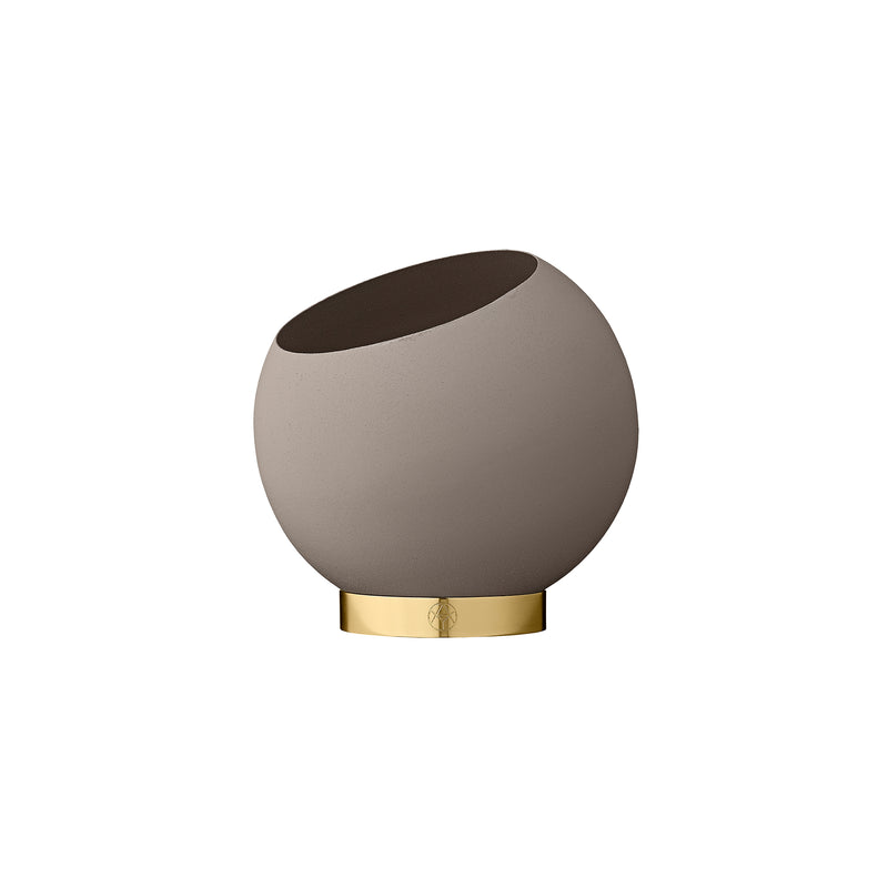 AYTM - Globe Blumentopf | Ø 17 x H 15,4 cm / taupe