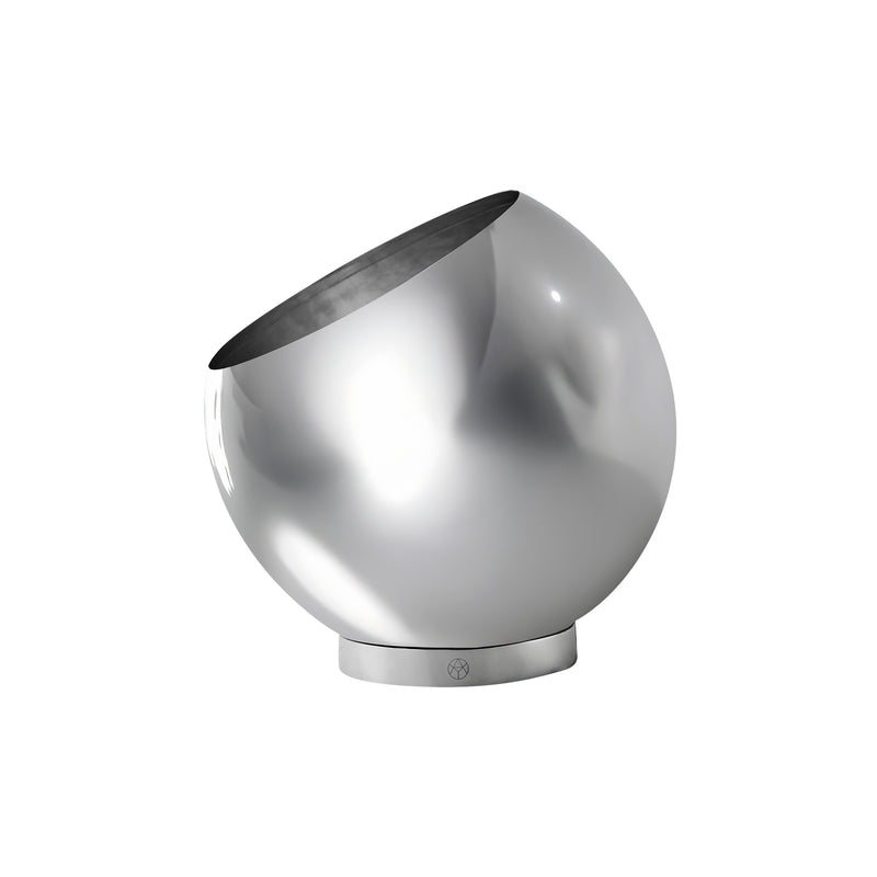 AYTM - Globe Blumentopf | Ø 30 x H 26,6 cm / silber/silber