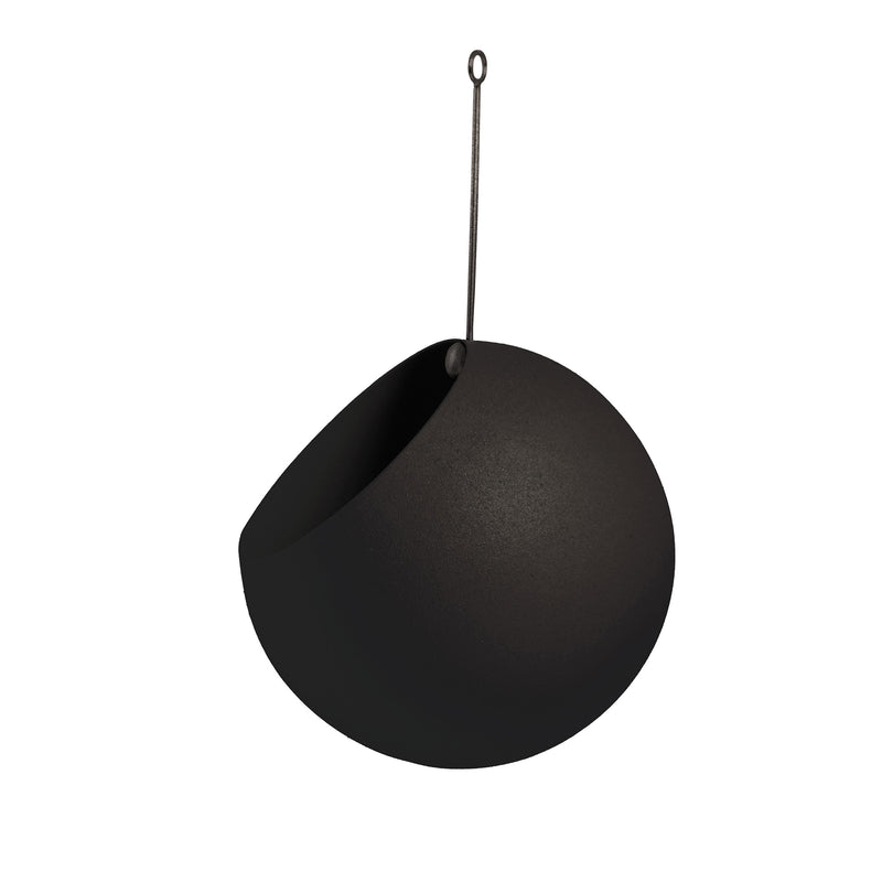 AYTM - Globe Hängeblumentopf | Ø 17 cm / schwarz/schwarz