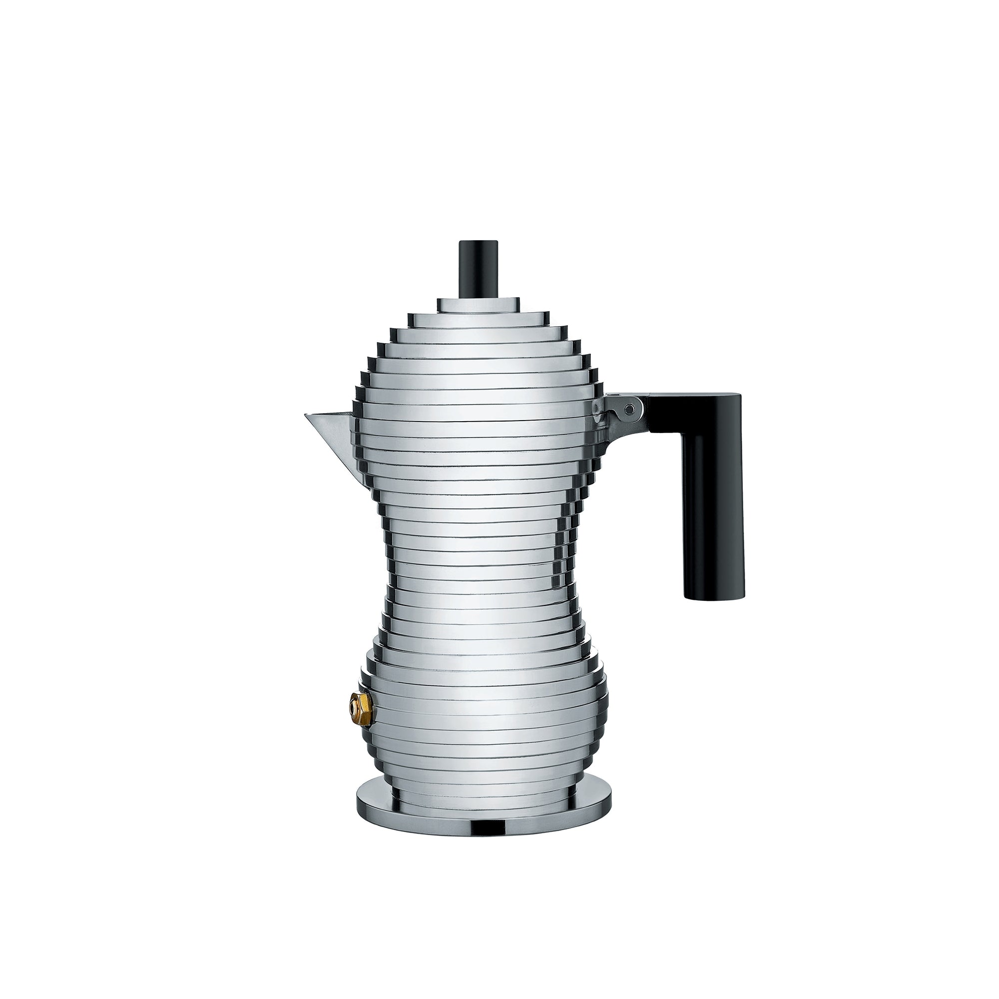 Alessi - Pulcina Espressokocher | 7 cl / silber/schwarz