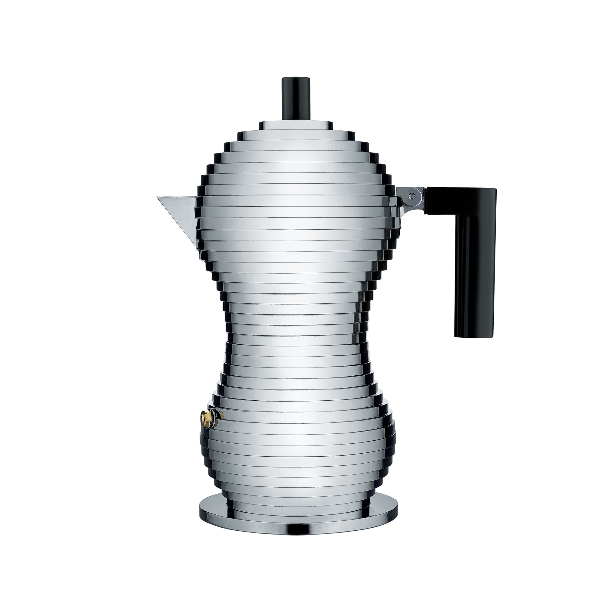 Alessi - Pulcina Espressokocher | 15 cl / silber/schwarz