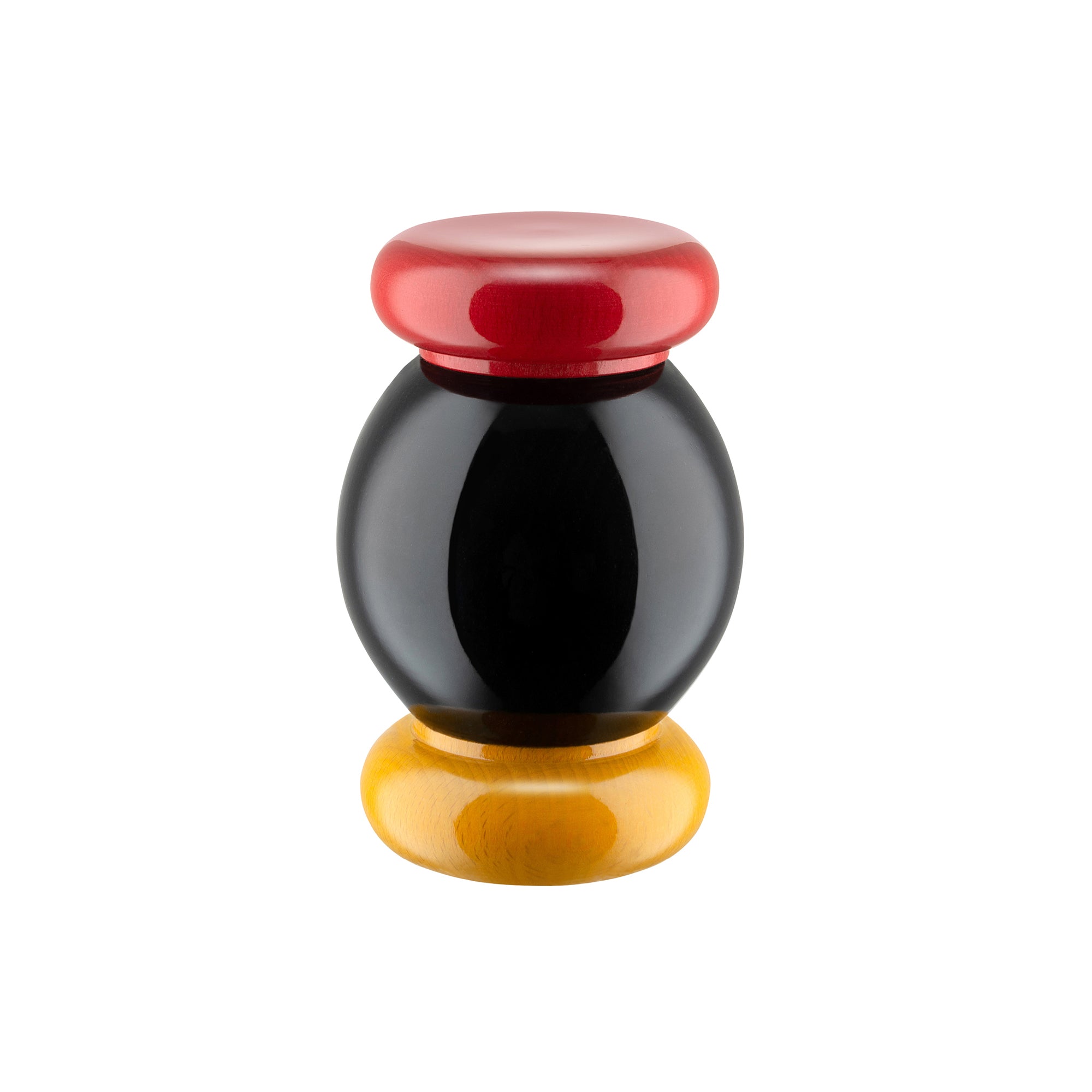 Alessi - Twergi Salz-/Pfeffer- und Gewürzmühle ES18 | schwarz/gelb/rot