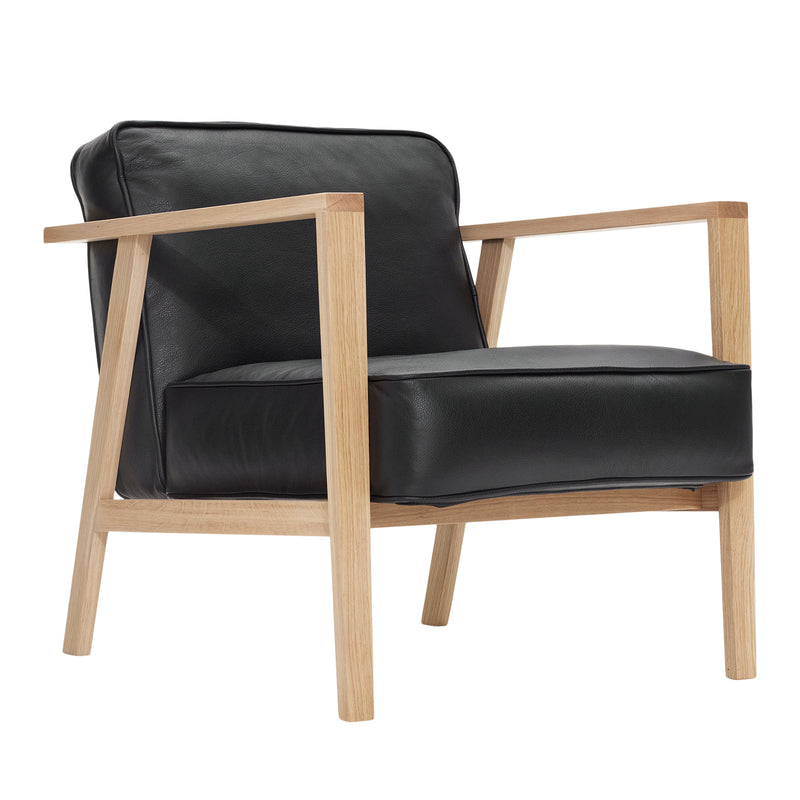 Andersen Furniture - LC1 Lounge Sessel | Eiche weiß pigmentiert  / Leder Sevilla schwarz (4001)