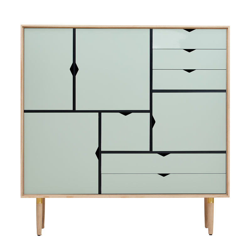 Andersen Furniture - S3 Kommode, einfarbig | ocean grey / Eiche geseift