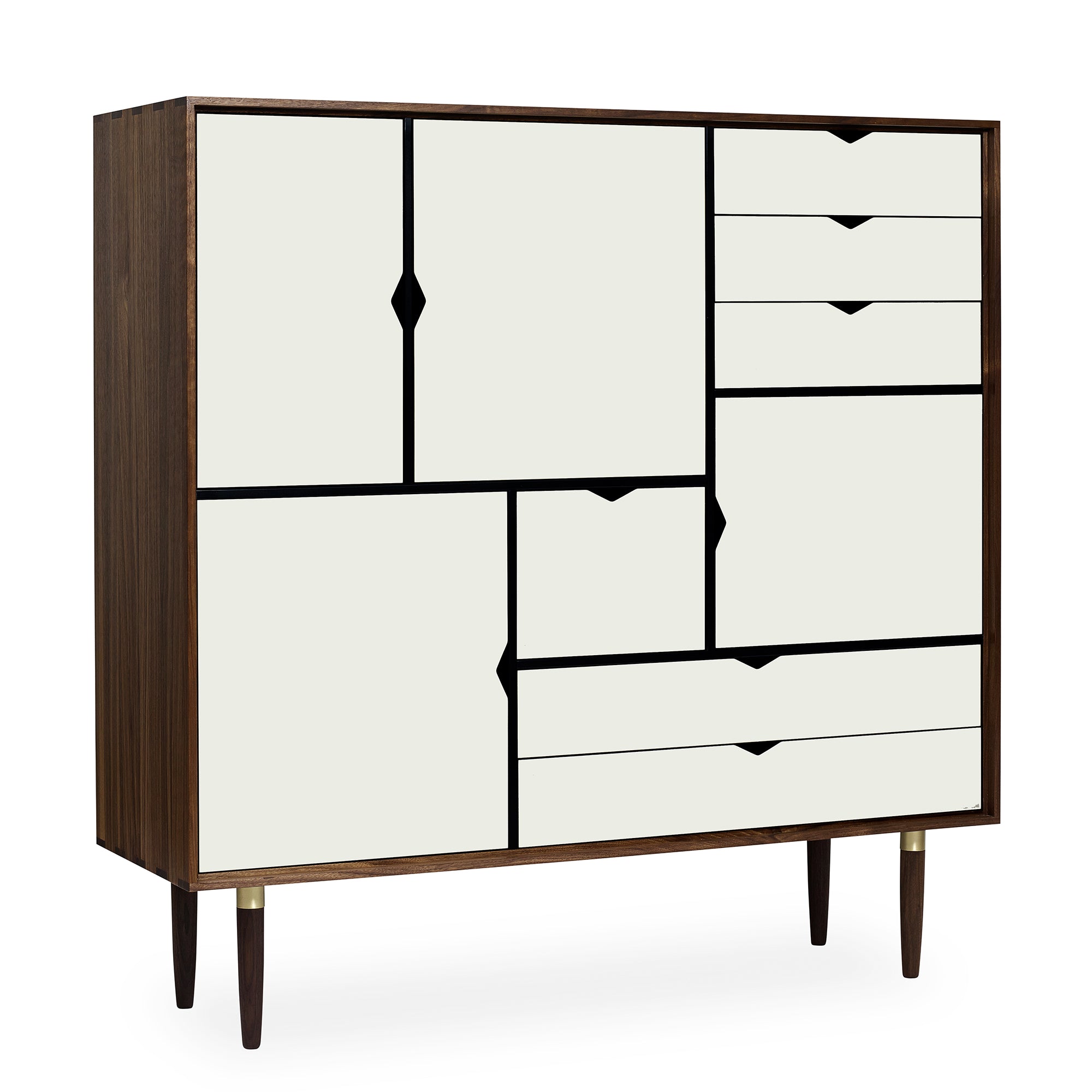 Andersen Furniture - S3 Kommode, einfarbig | weiß / Walnuss geölt