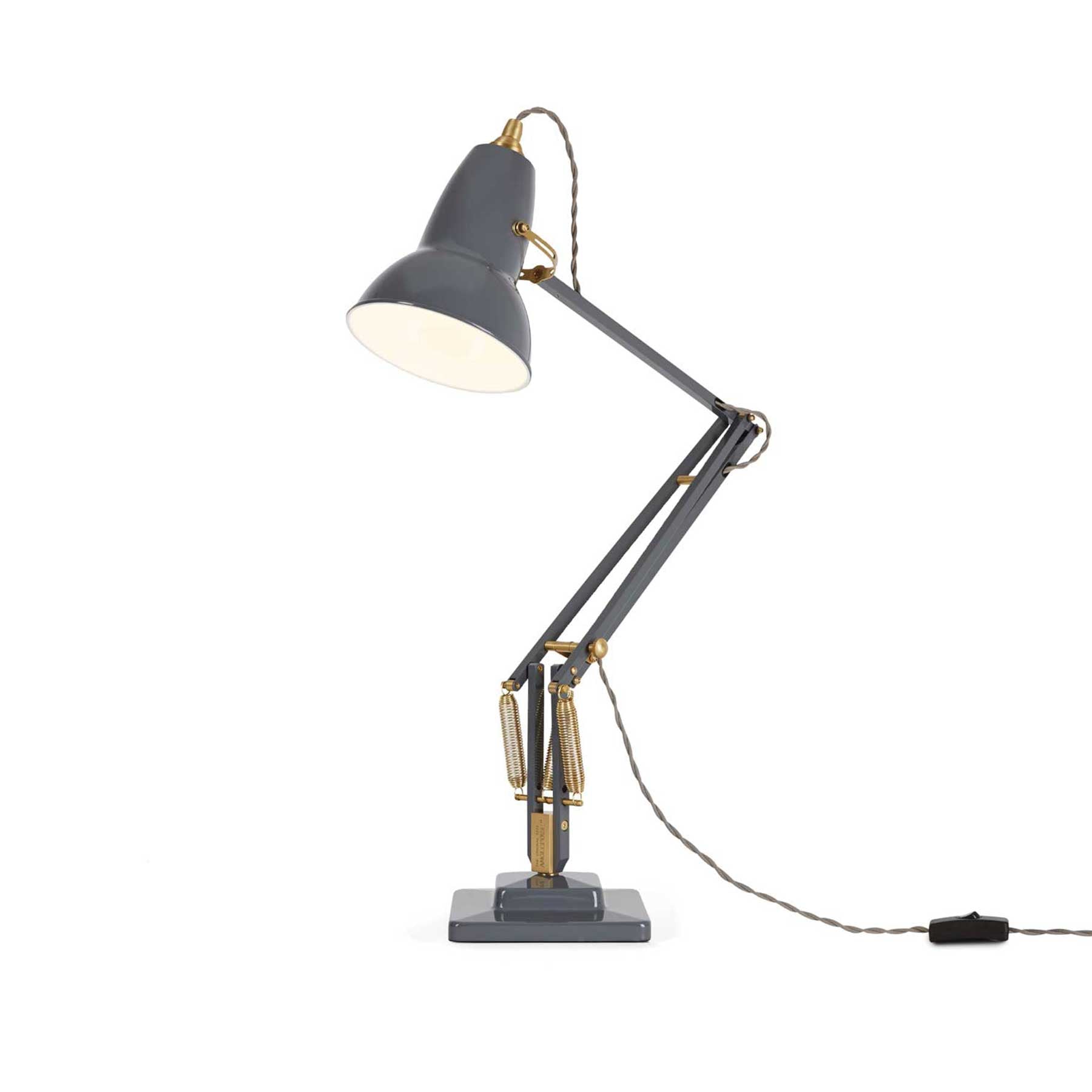 Anglepoise - Original 1227 Messing Tischleuchte | elefantengrau