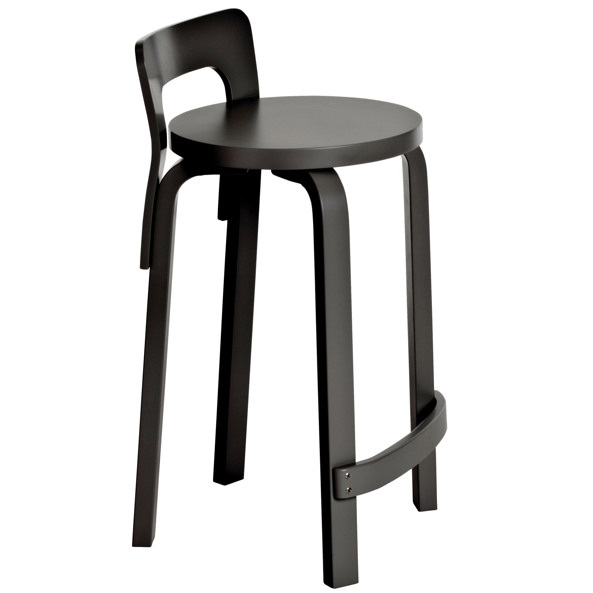 Artek - Küchen- und Barstuhl K65 | Birke schwarz lackiert