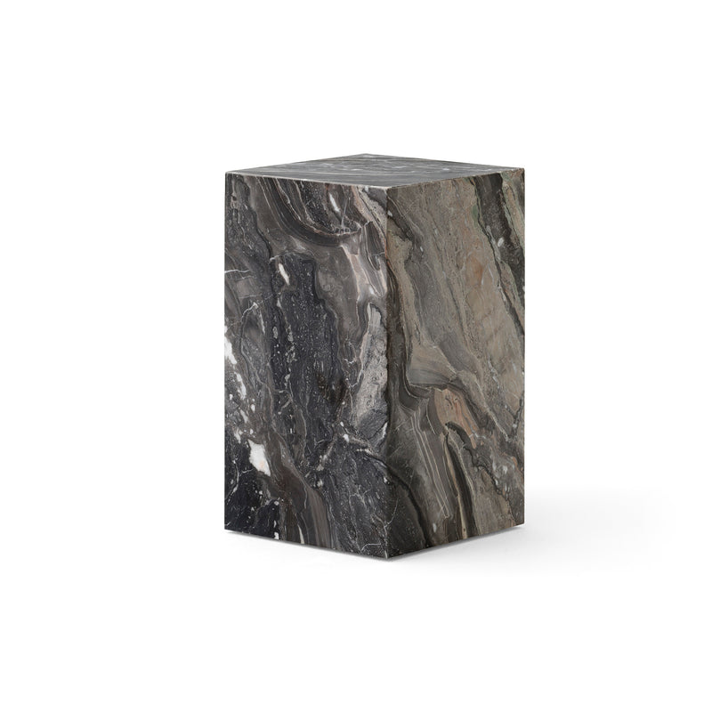 Audo - Plinth Beistelltisch | tall / Grey Galaxy Marmor