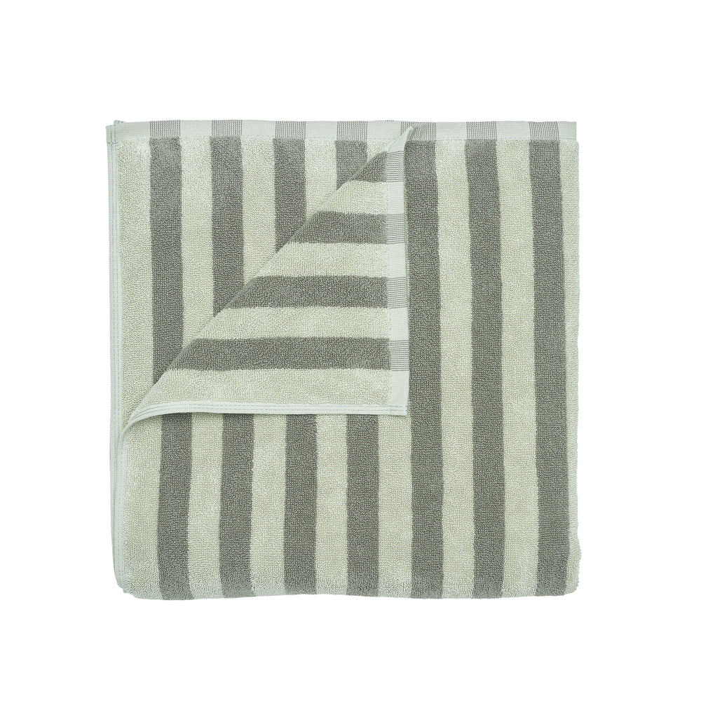 Blomus - Arto Badetuch | breite Streifen / desert sage/agave green