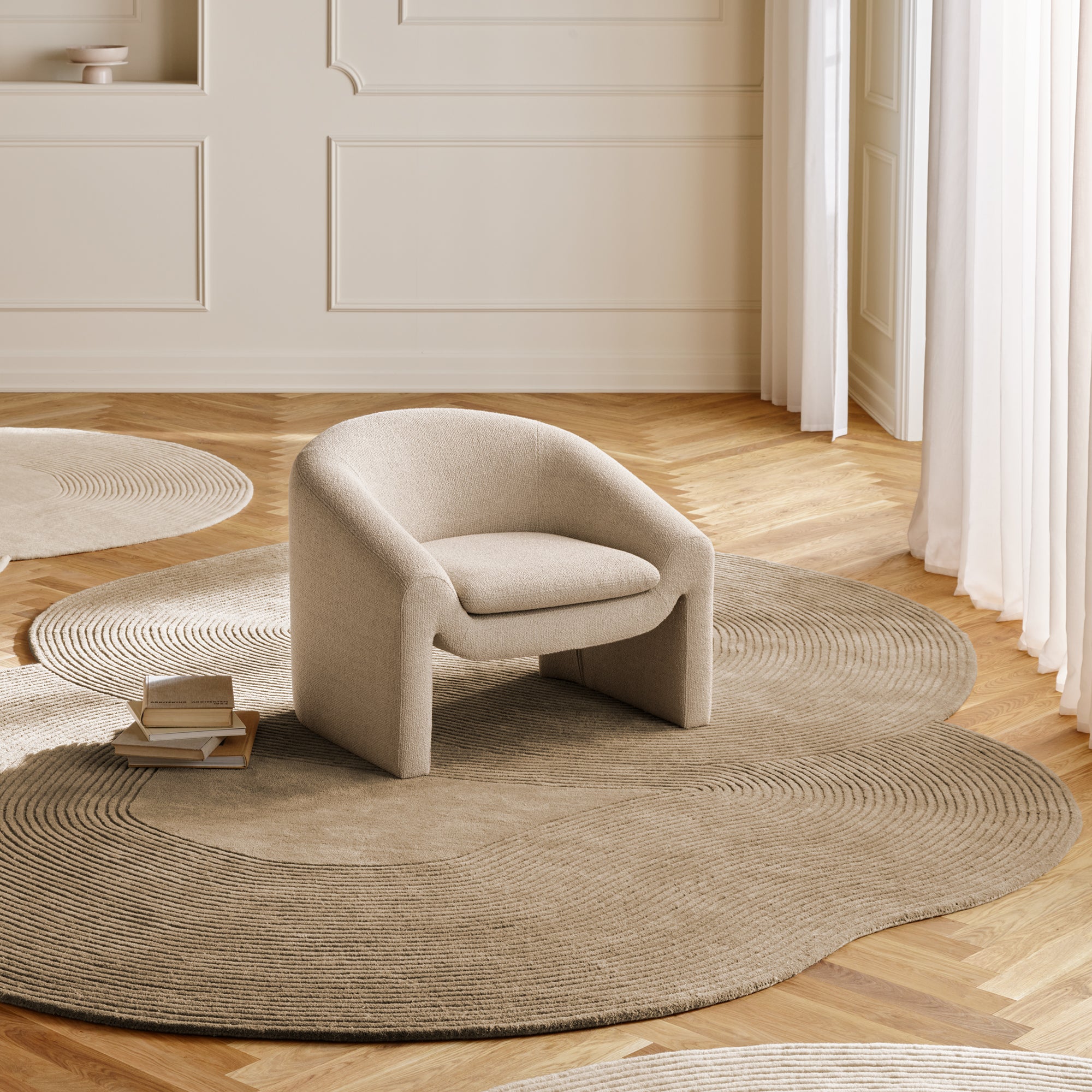 Bolia - Mielo Sessel | Linea sand, Nantes hellgrau, Nantes sand, Paza beige, Paza sand