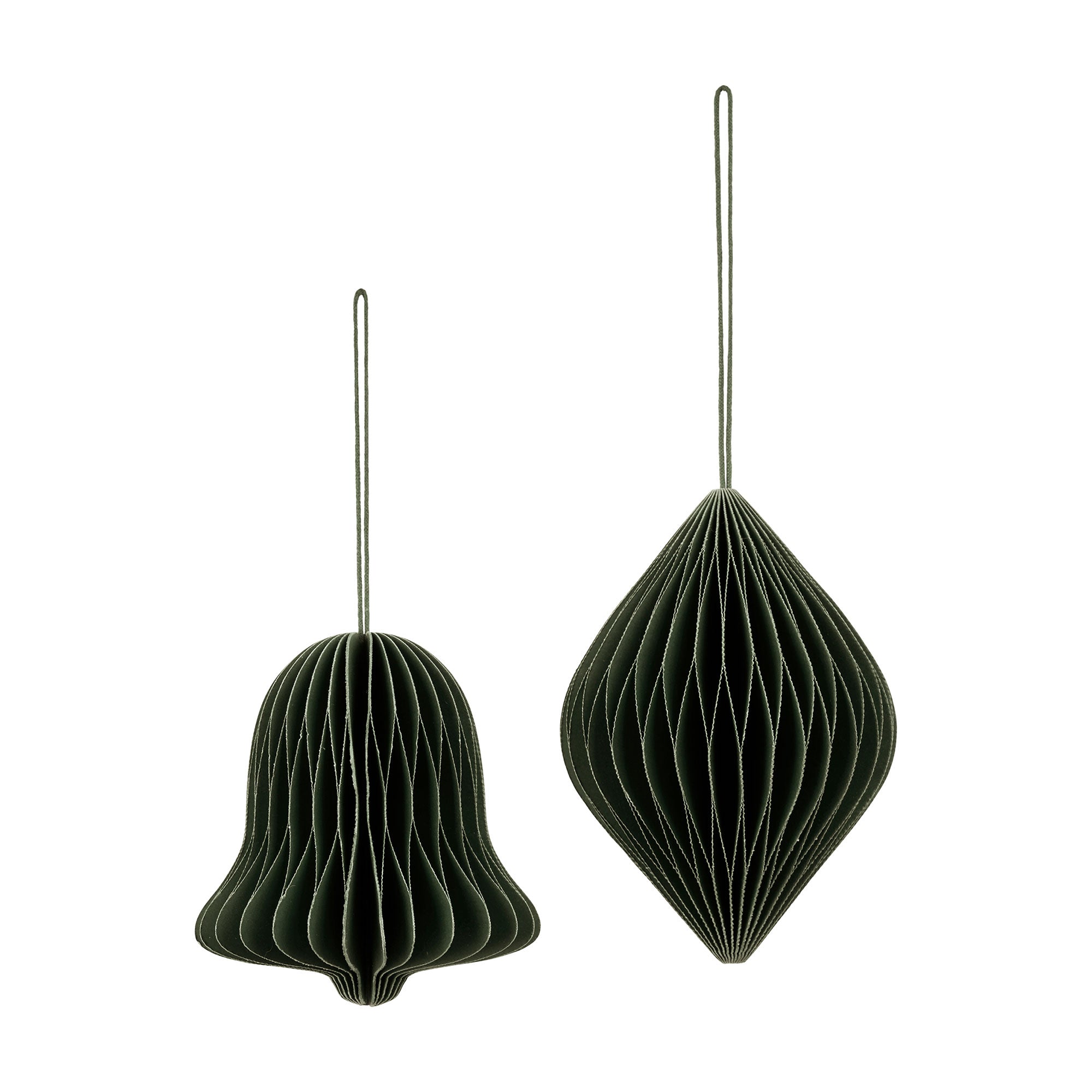 Broste Copenhagen - Chime Bell Deko-Anhänger | 2er-Set / thyme