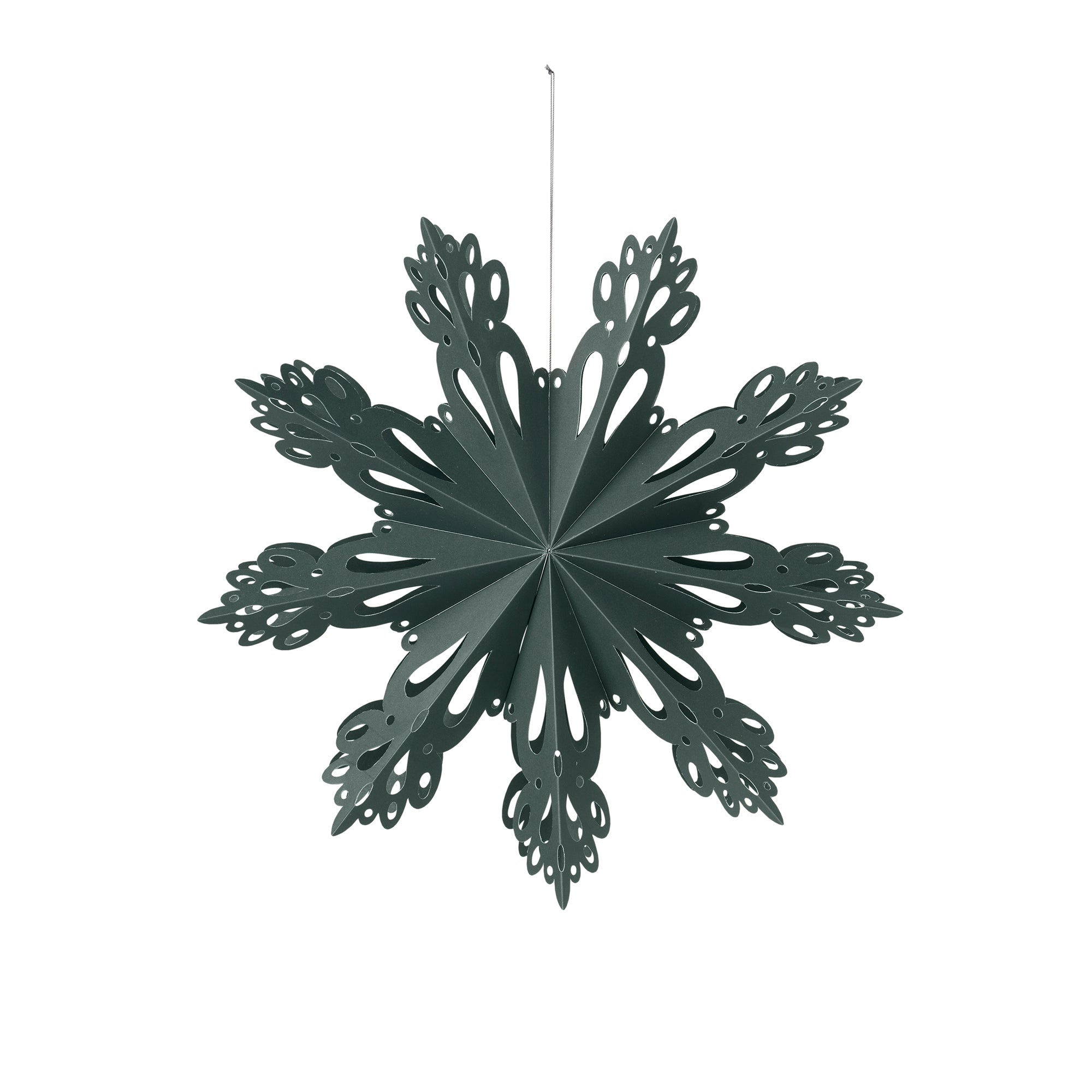 Broste Copenhagen - Christmas Snowflake Deko-Anhänger | Ø 30 cm / deep forest