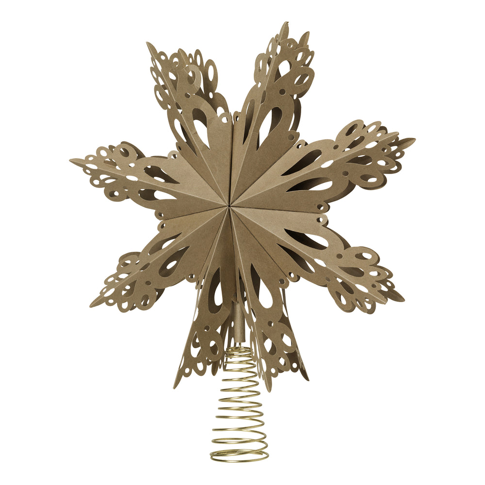Broste Copenhagen - Christmas Star Christbaumspitze | braun natur