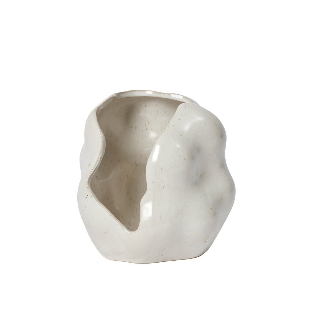 Broste Copenhagen - Hekla Kerzenhalter | Ø 16 x H 16 cm / white cream