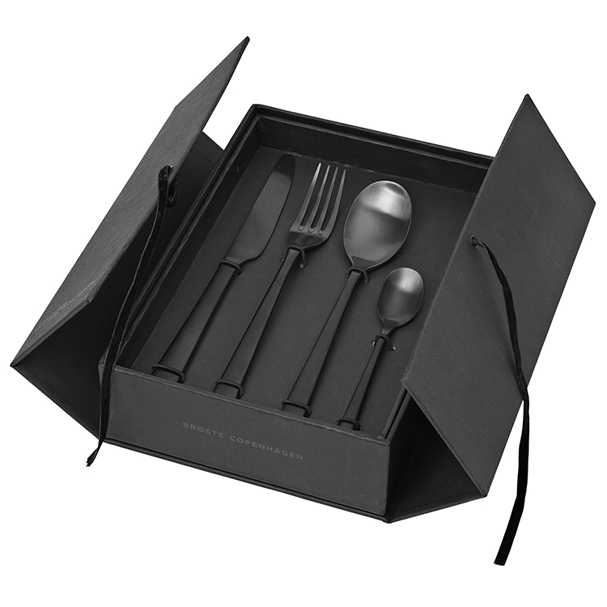 Broste Copenhagen - Hune Besteck-Set | Titanium matt schwarz