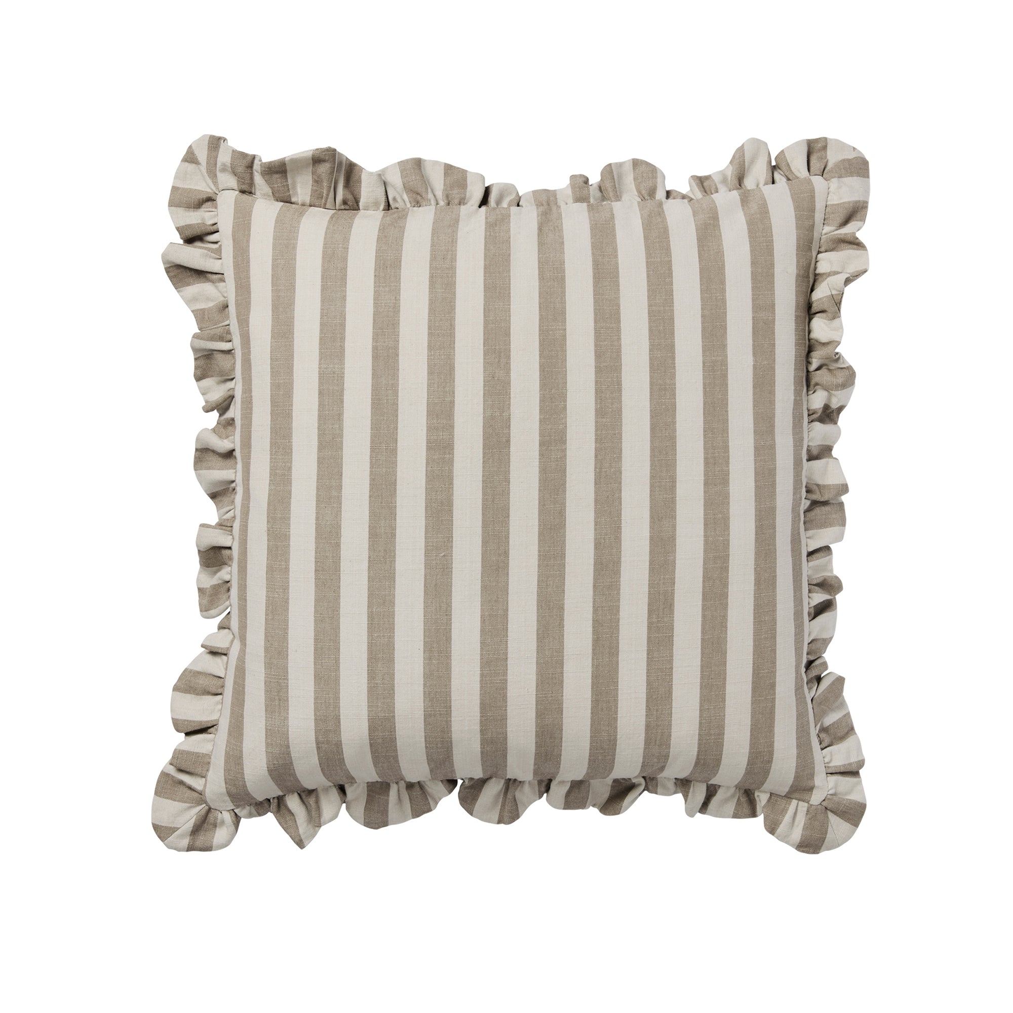 Broste Copenhagen - Ina Kissenbezug | 50 x 50 cm / brown kelp/castle beige