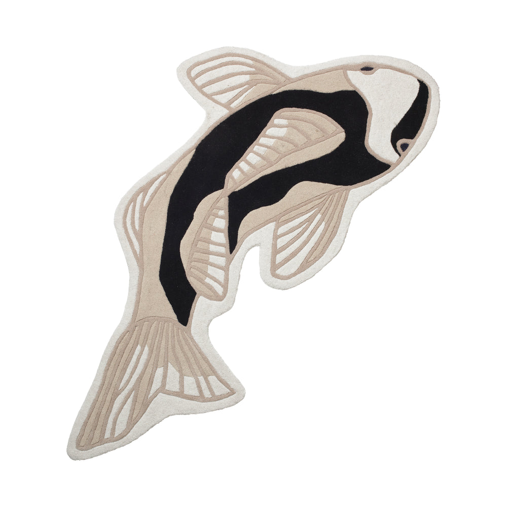 Broste Copenhagen - Koi Teppich | schwarz/beige