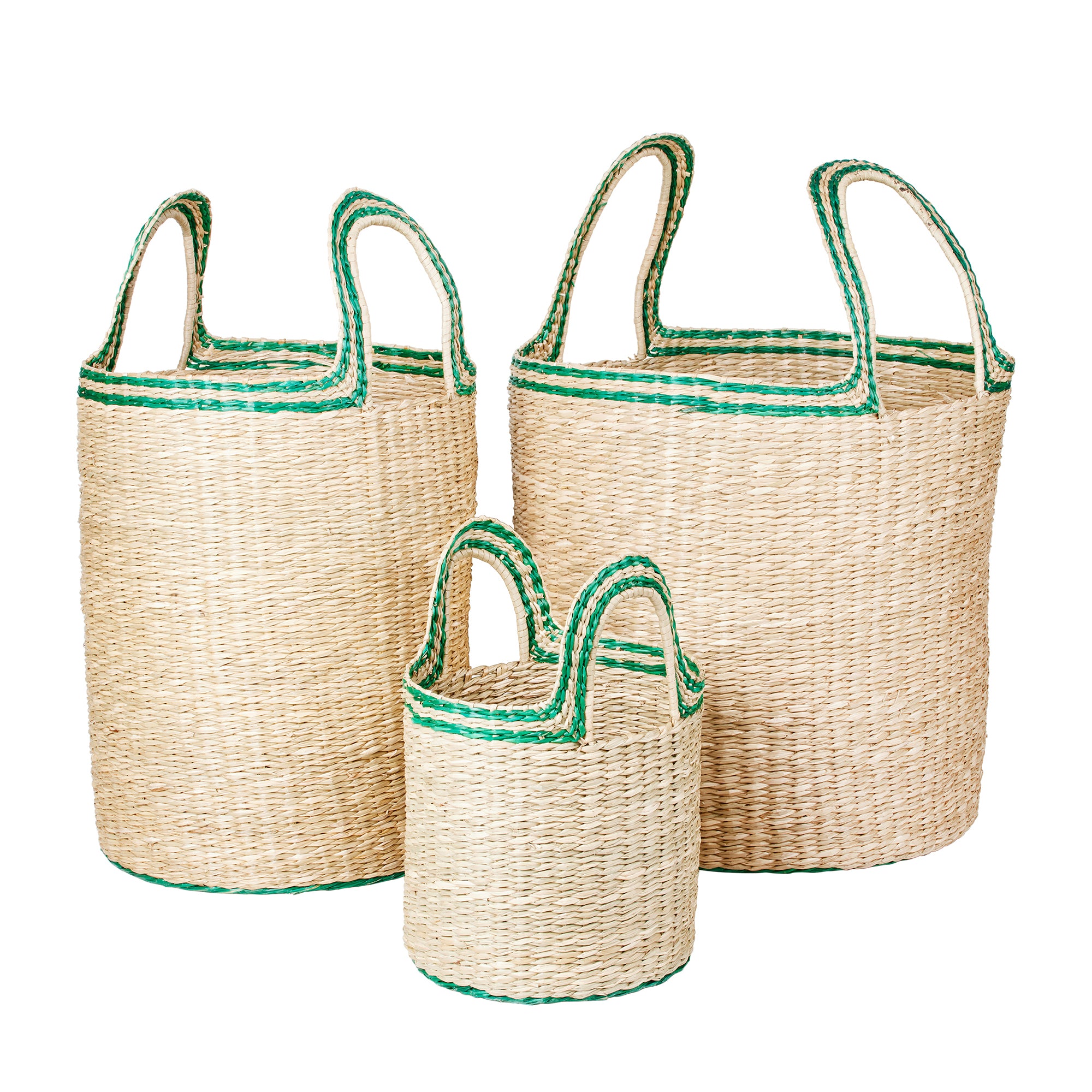 Broste Copenhagen - Lykke Korb | 3er-Set / jelly green