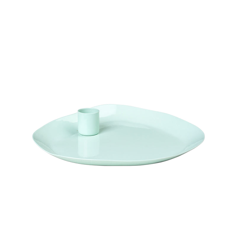 Broste Copenhagen - Mie Kerzentablett | 18 x 16 x 3 cm / light turquise