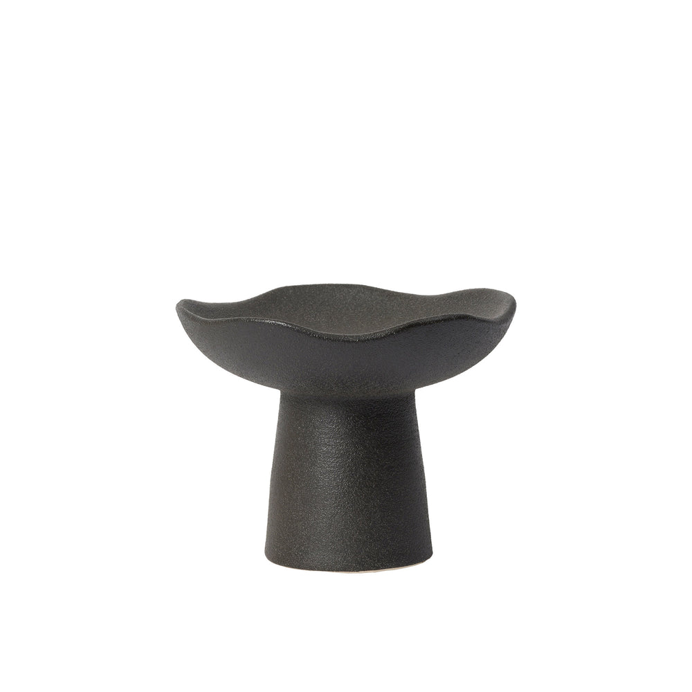 Broste Copenhagen - Momo Kerzenhalter | Ø 15 x H 12 / schwarz matt