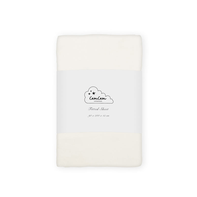 Cam Cam Copenhagen - Kinder-Spannbettlaken | 90 x 200 cm / off-white