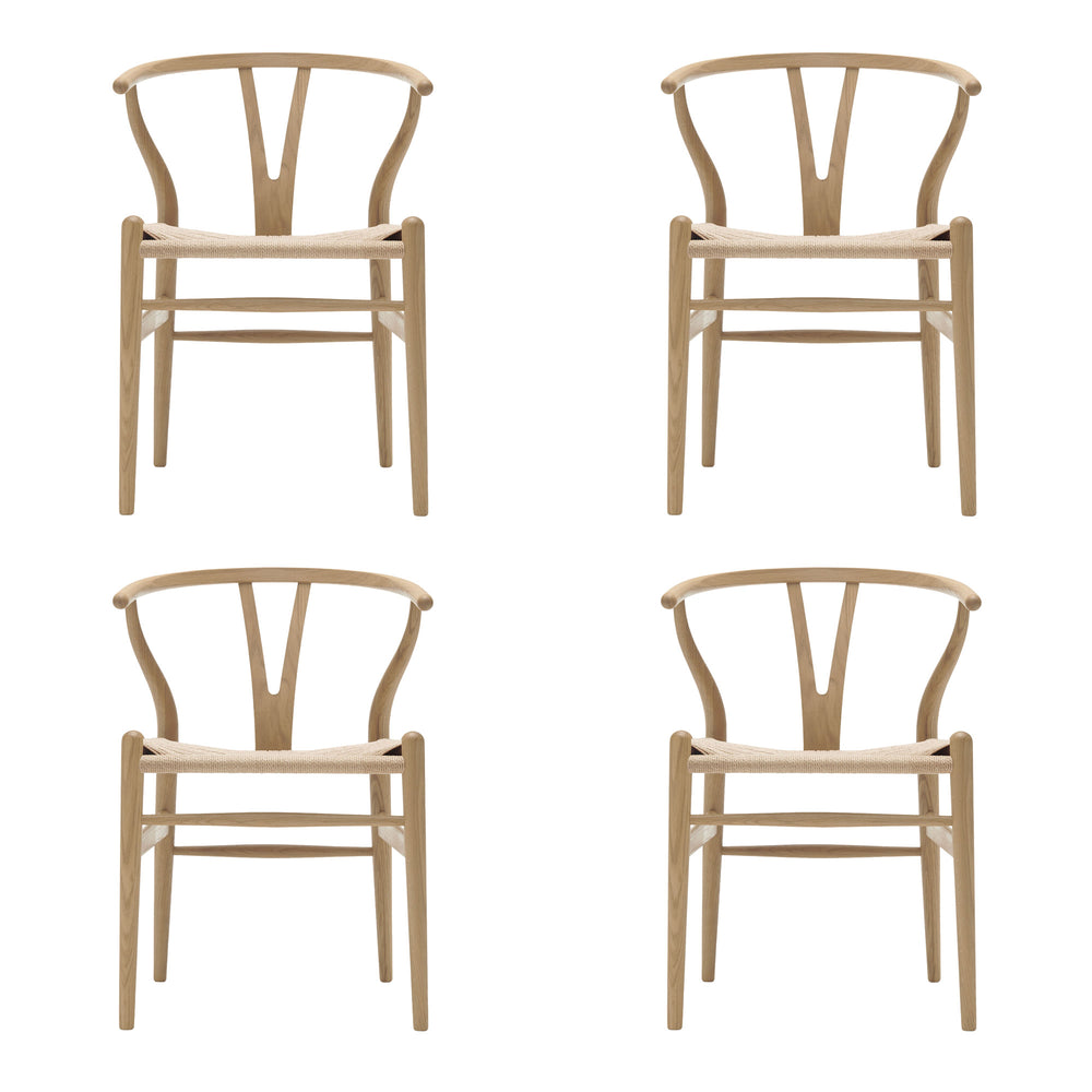 Carl Hansen - CH24 Wishbone Chair Set | 4er-Set / Eiche geseift