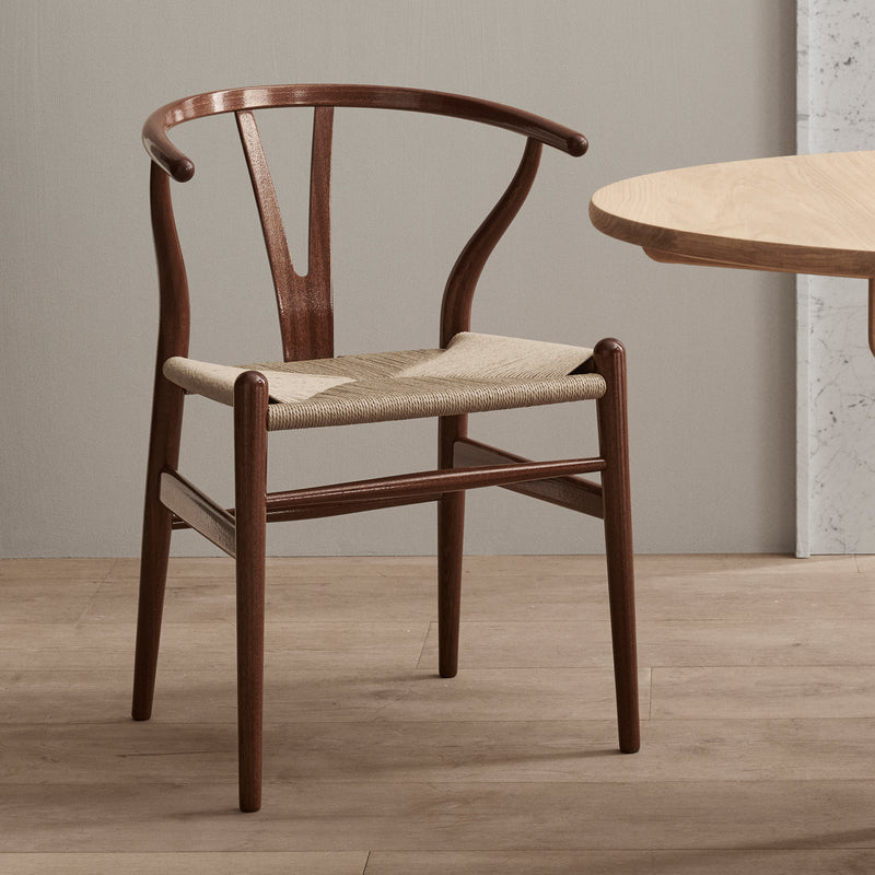 Carl Hansen - CH24 Wishbone Chair, schwarzes Geflecht