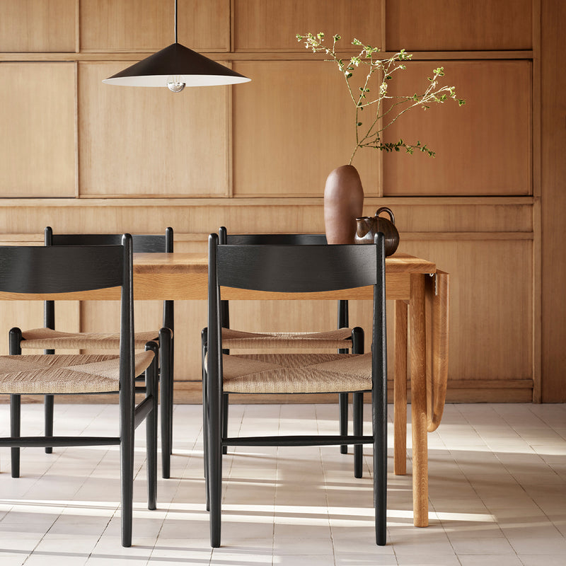 Carl Hansen - CH24 Wishbone Chair, schwarzes Geflecht