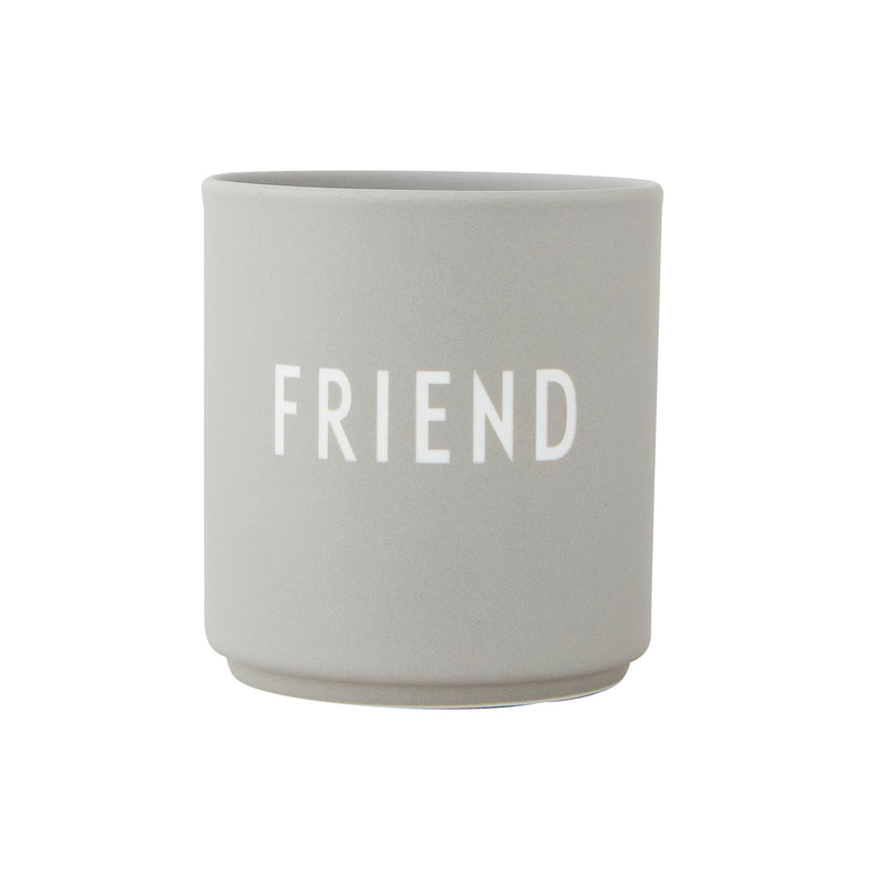 Design Letters - AJ Favourite Porzellan Becher | Friend  / cool gray