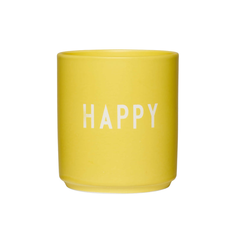 Design Letters - AJ Favourite Porzellan Becher | Happy / yellow