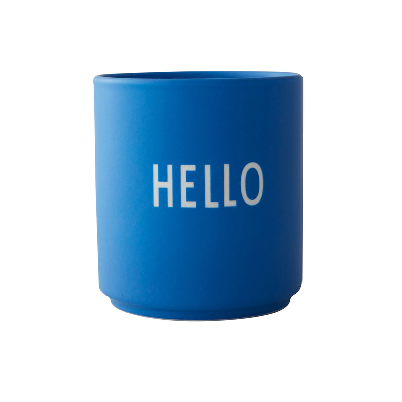 Design Letters - AJ Favourite Porzellan Becher | Hello / kobaltblau