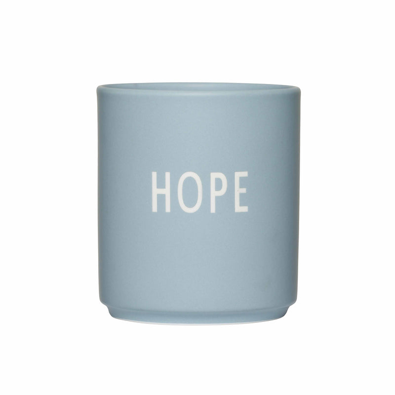 Design Letters - AJ Favourite Porzellan Becher | Hope / light blue