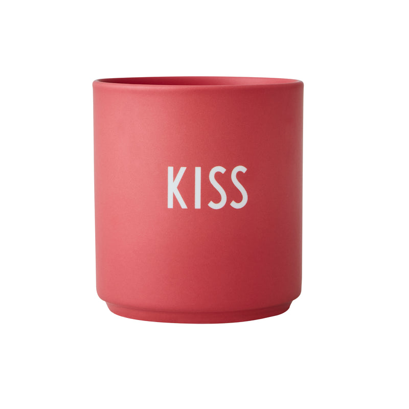 Design Letters - AJ Favourite Porzellan Becher | Kiss / red berry