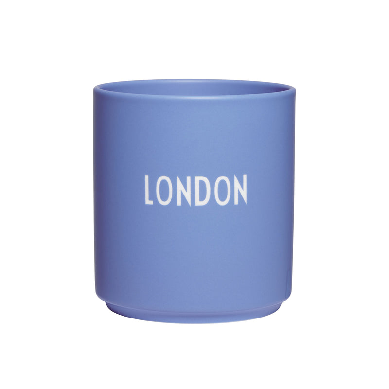 Design Letters - AJ Favourite Porzellan Becher | London / blau