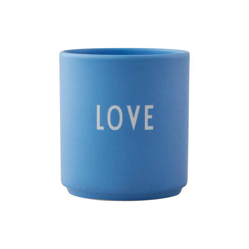 Design Letters - AJ Favourite Porzellan Becher | Love / sky blue