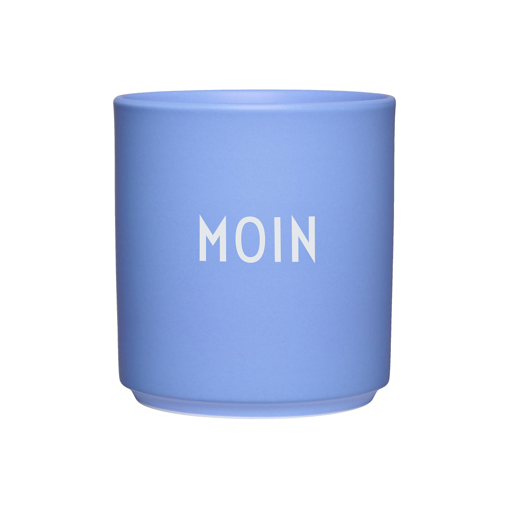 Design Letters - AJ Favourite Porzellan Becher | Moin / sky blue
