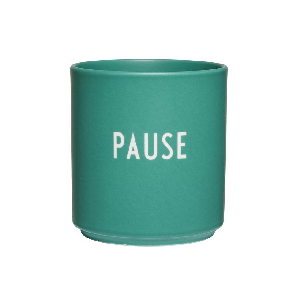 Design Letters - AJ Favourite Porzellan Becher | Pause / antique green