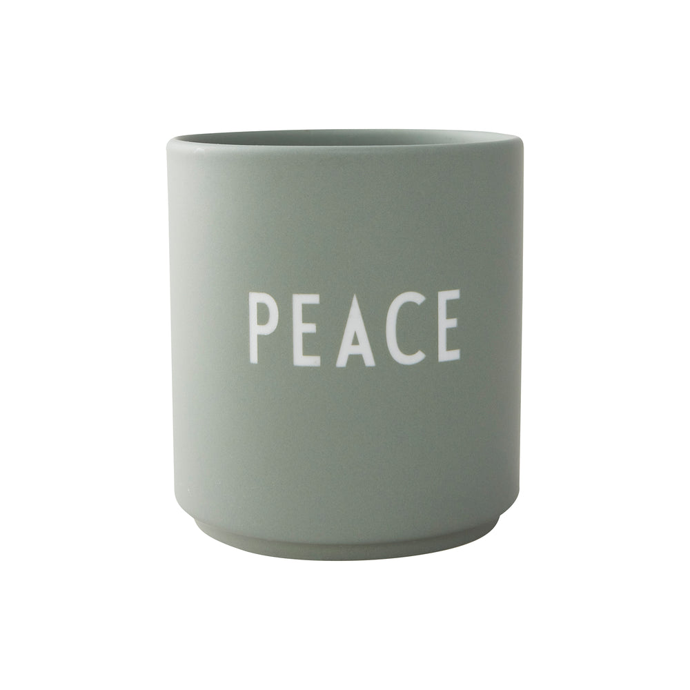 Design Letters - AJ Favourite Porzellan Becher | Peace / grün