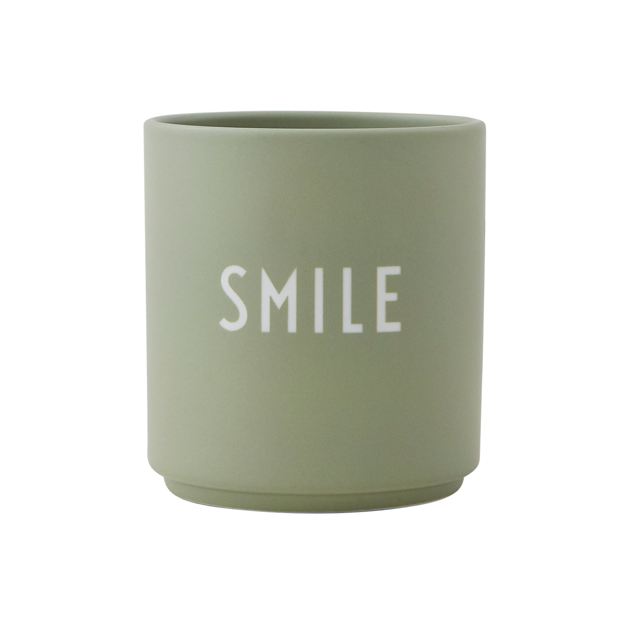 Design Letters - AJ Favourite Porzellan Becher | Smile / grün
