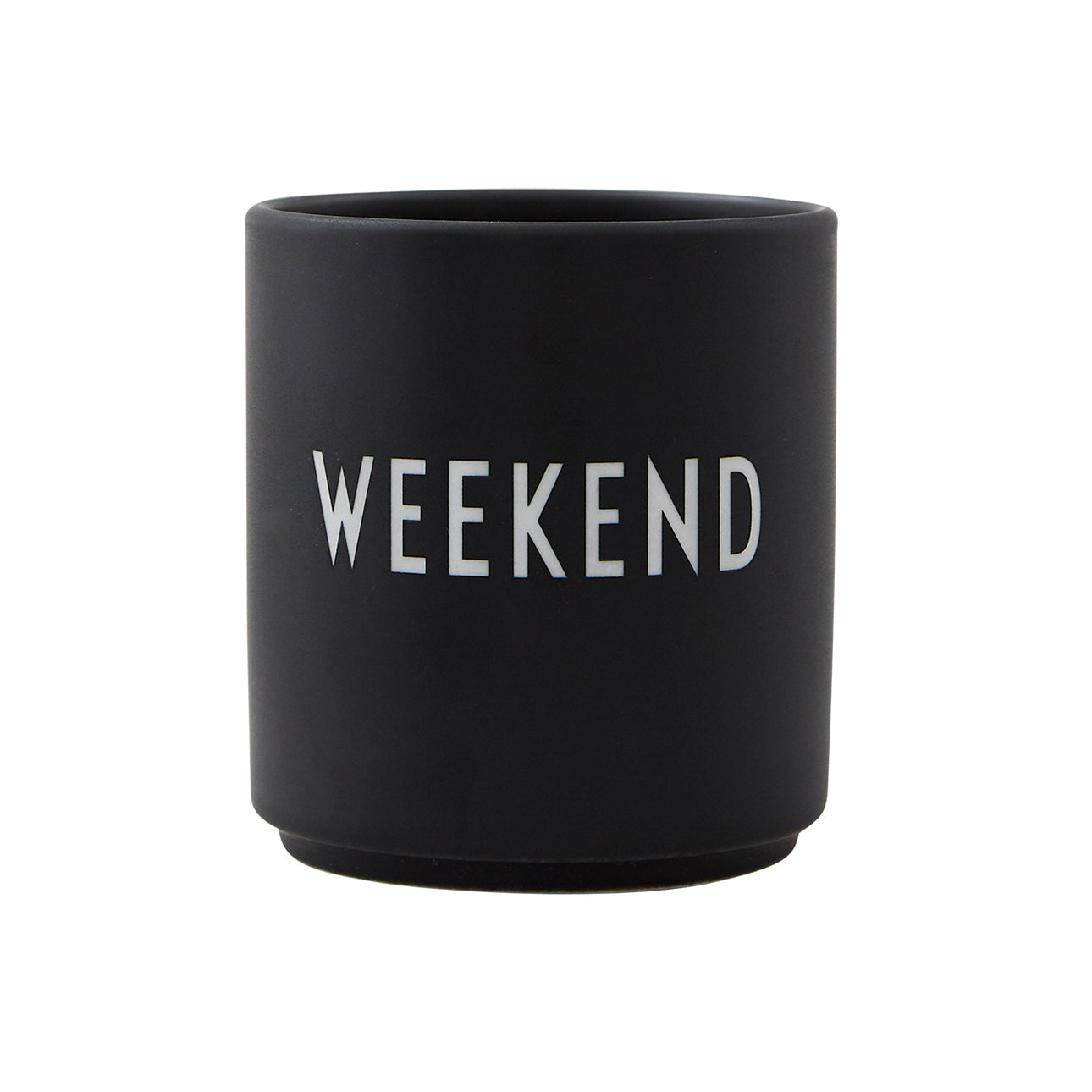 Design Letters - AJ Favourite Porzellan Becher | Weekend / schwarz