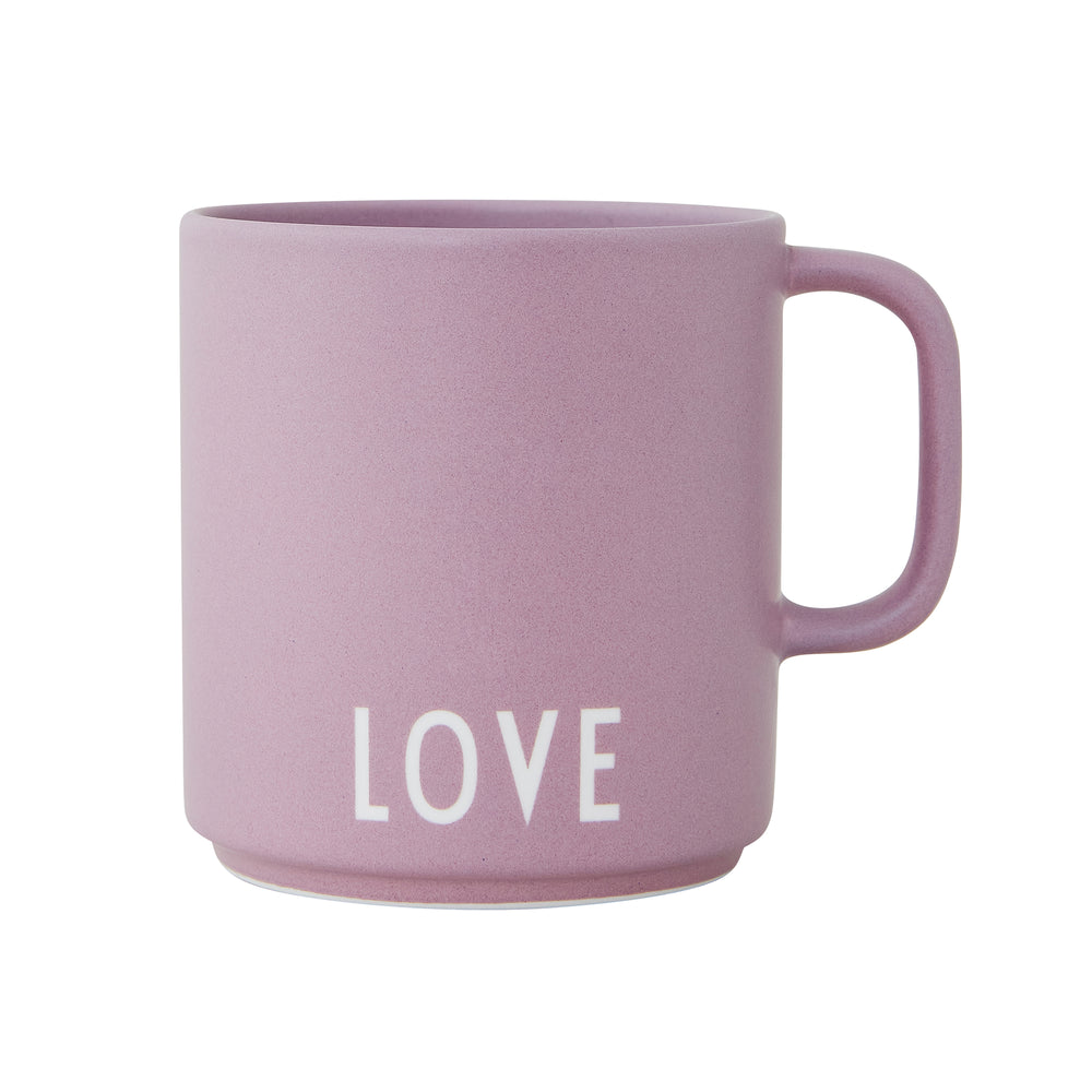 Design Letters - AJ Favourite Porzellan Becher mit Henkel | Love / lavendel