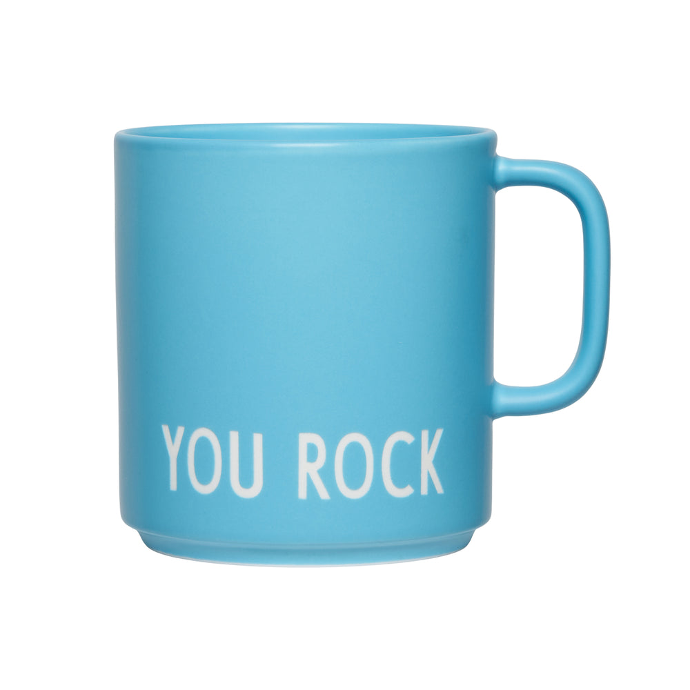 Design Letters - AJ Favourite Porzellan Becher mit Henkel | You Rock / swim cap blue