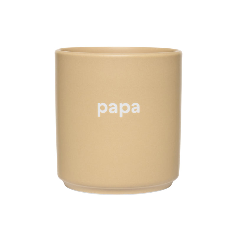 Design Letters - AJ Favourite Porzellan Becher | papa / beige